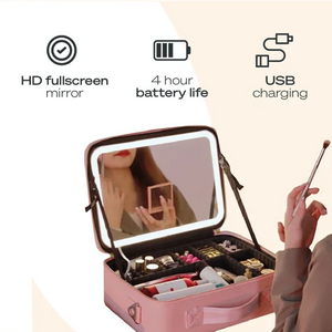 Makeup Travel Bag With LED Mirror