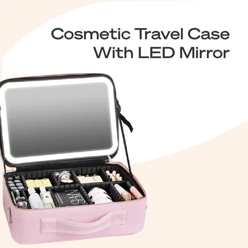 Makeup Travel Bag With LED Mirror