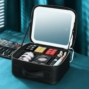 Makeup Travel Bag With LED Mirror