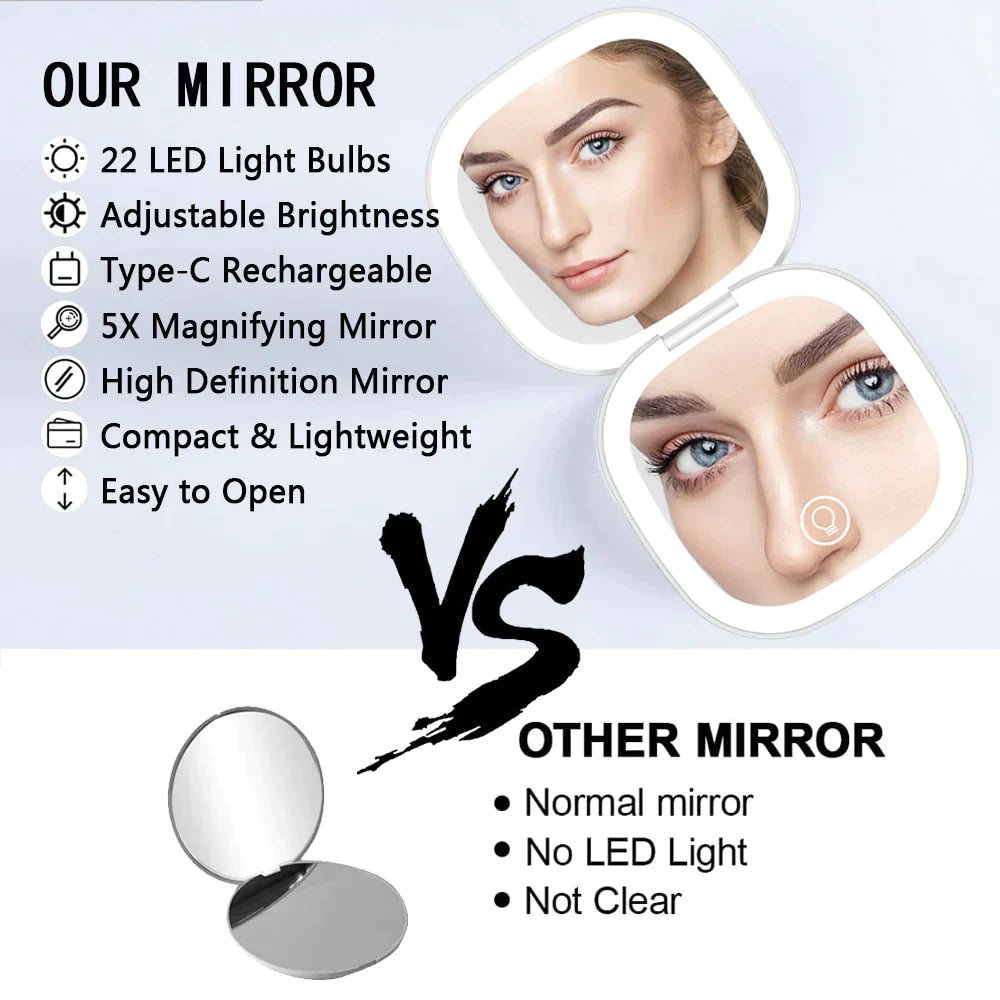 Compact Led Makeup Mirror